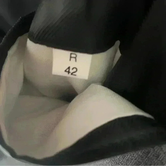 Hardy Amies Vtg Blazer 100% Wool Suit Jacket Sport Coat 42R Herringbone Black - Picture 7 of 8